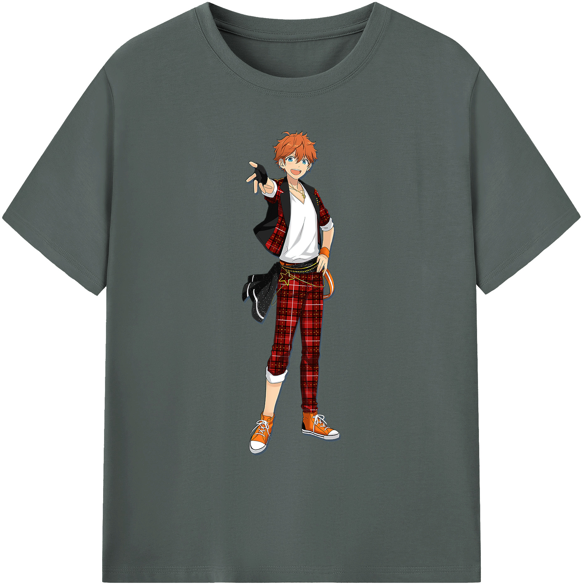 （画像用） あんさんぶるスターズ! Ensemble Stars 綿100％ メンズ半袖Tシャツ｜肌触りやわらか＆通気性